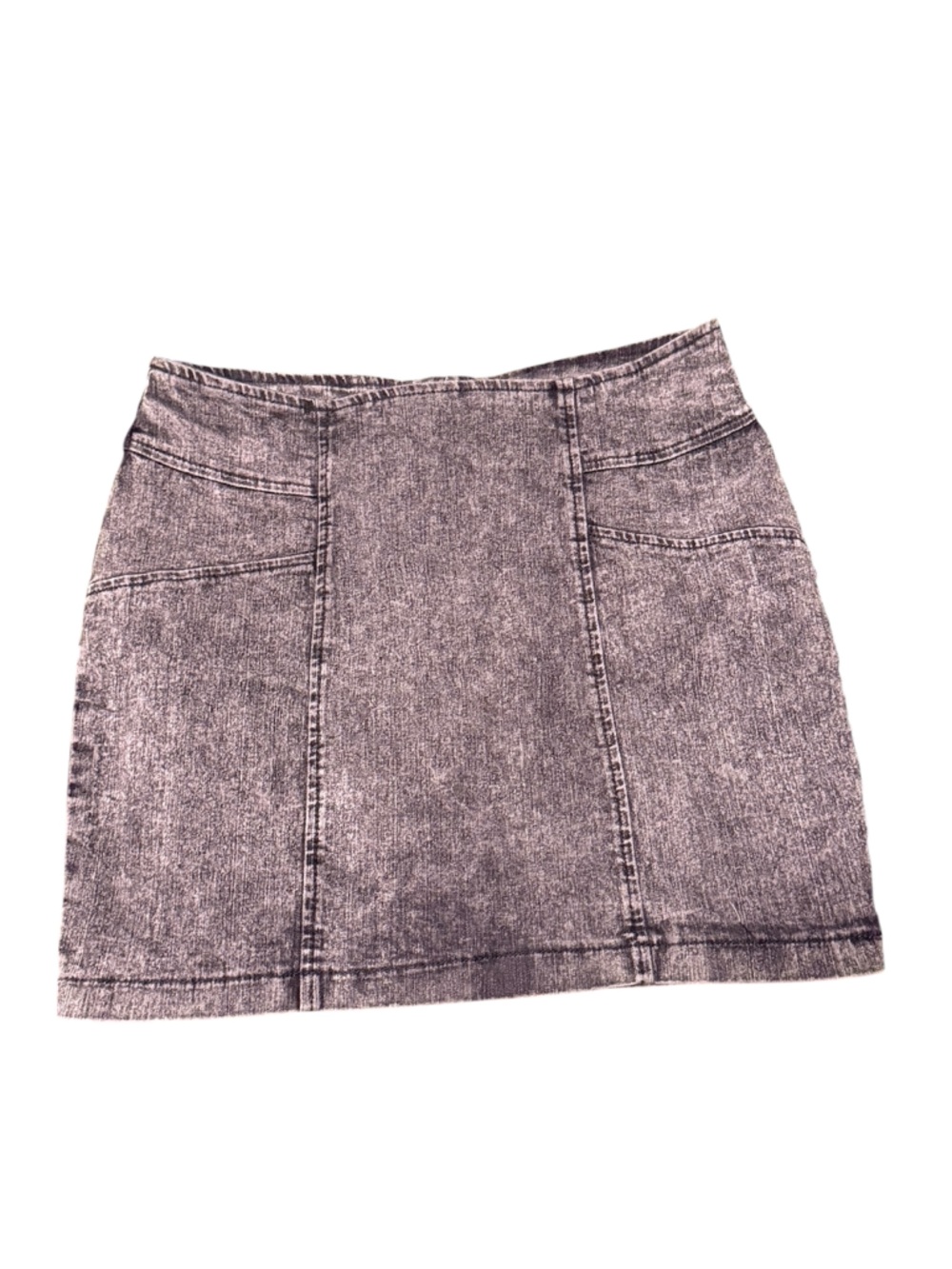 Nollie Acid Wash Gray Mini Skirt